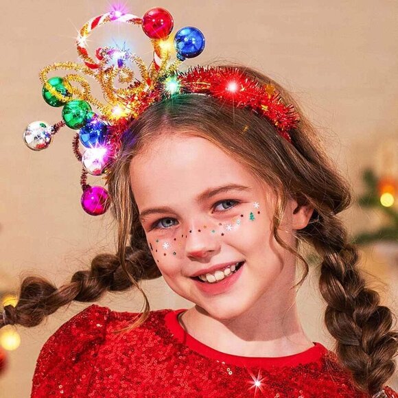 Light Up Christmas Headband LED Xmas Party Costume Hair Accessory main image 5